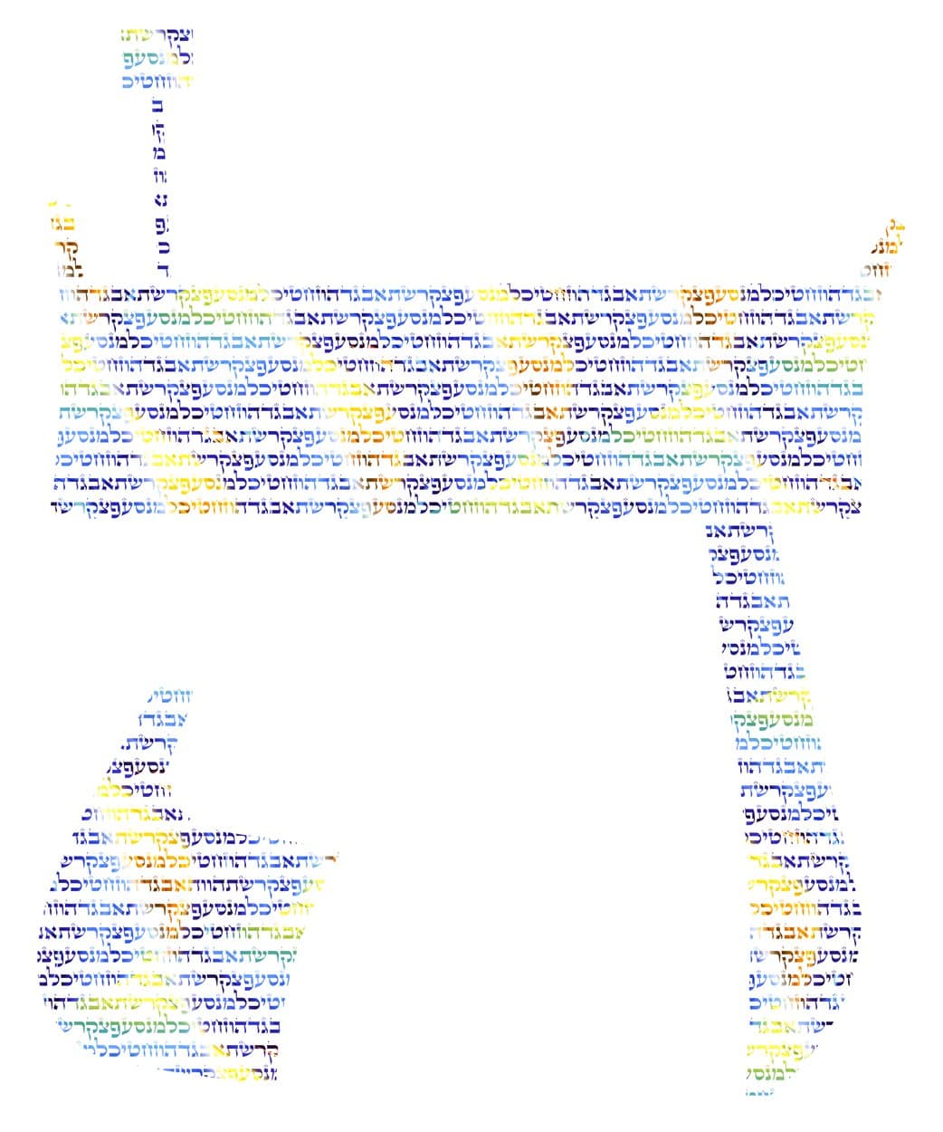 He micrography art print. Blue and violet mingle with little flashes of yellow in He.