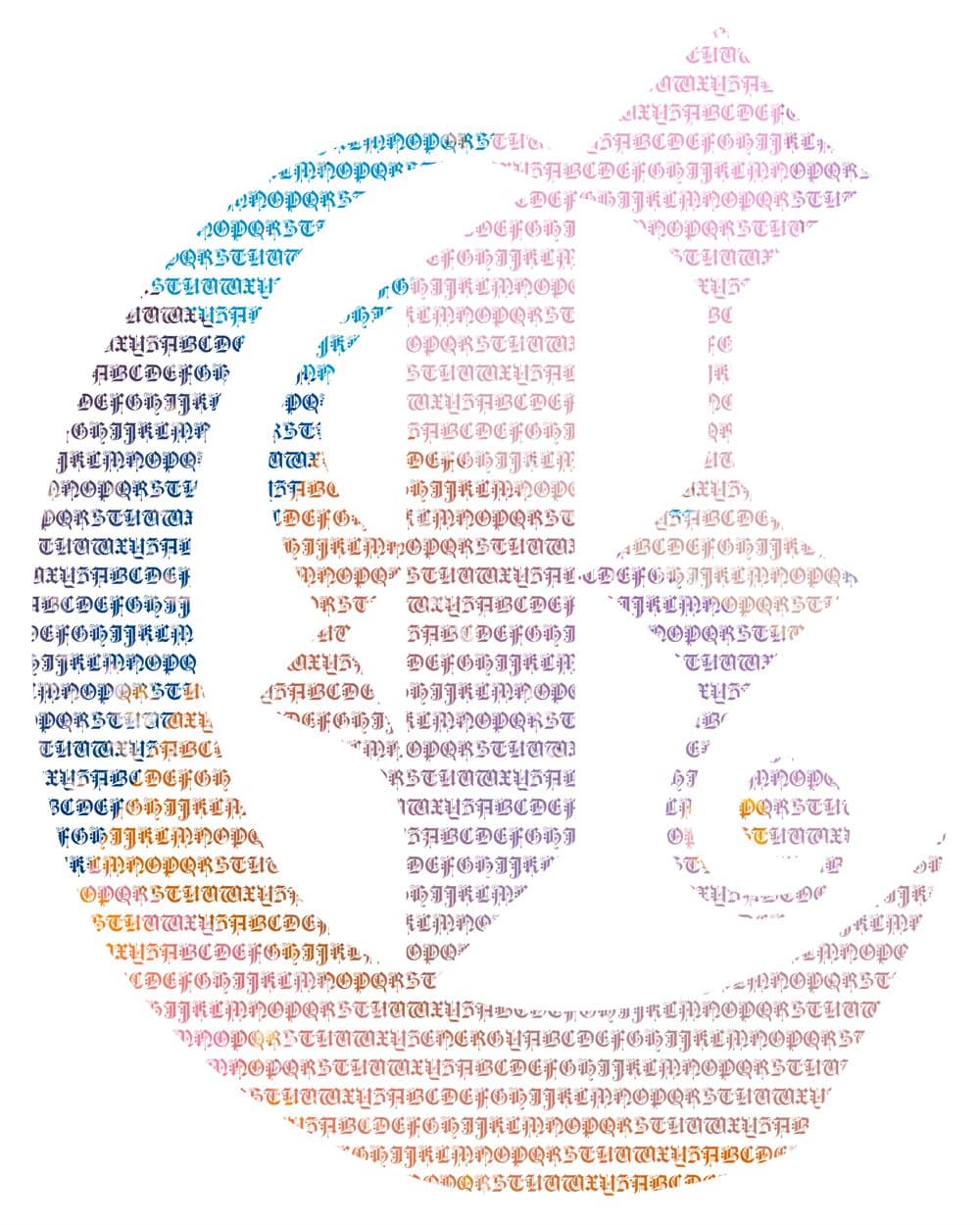E micrography art print. Dusty rose and mauve in several weights of the same soft red.