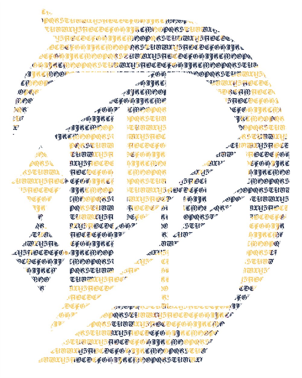 D — Micrography — Old English capitals, hand-set